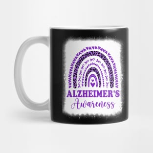 Wear Purple Alzheimer's Awareness Rainbow Leopard Mug